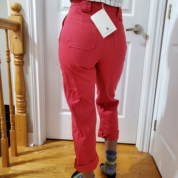 Lucy & Yak Denim - Red Lucy & Yak Sustainable Jeans